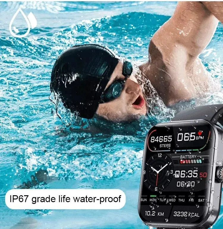 【All day monitoring of heart rate and blood pressure】 Bluetooth fashion smartwatch