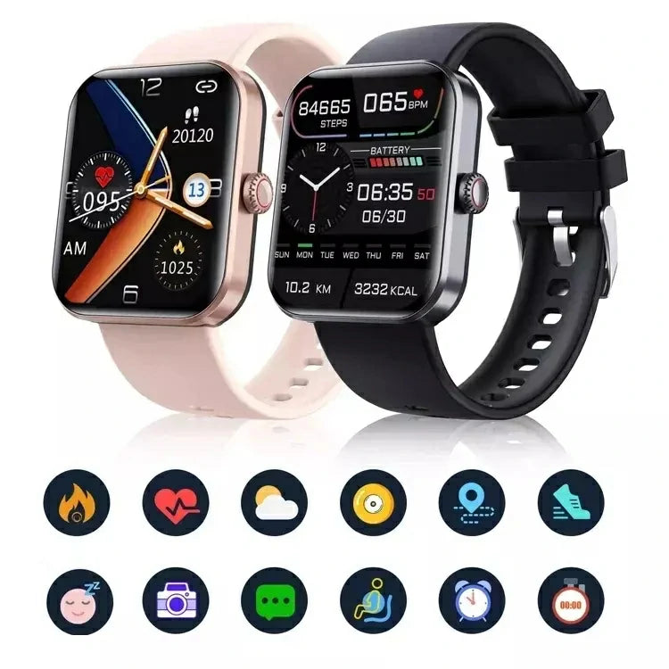 【All day monitoring of heart rate and blood pressure】 Bluetooth fashion smartwatch