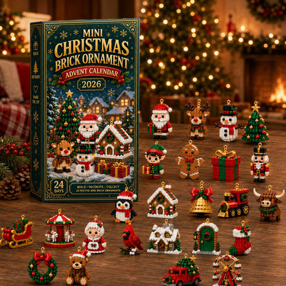 ⏳Last day to save 49% – 🎄24-Day Mini Christmas Ornament Advent Calendar | 24 unique festive buildable designs with hanging loops—perfect for decorating Christmas trees, wreaths, and holiday displays 🧱